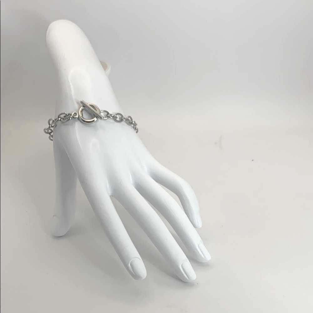 Toggle Clasp Stainless Steel Charm Bracelet Blank. NWOT - Picture 2 of 8